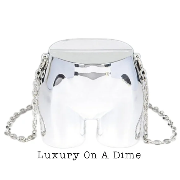 Novelty Butt Shape Convertible Handbag Purse Clutch Crossbody Shoulder Bag - Picture 3 of 13